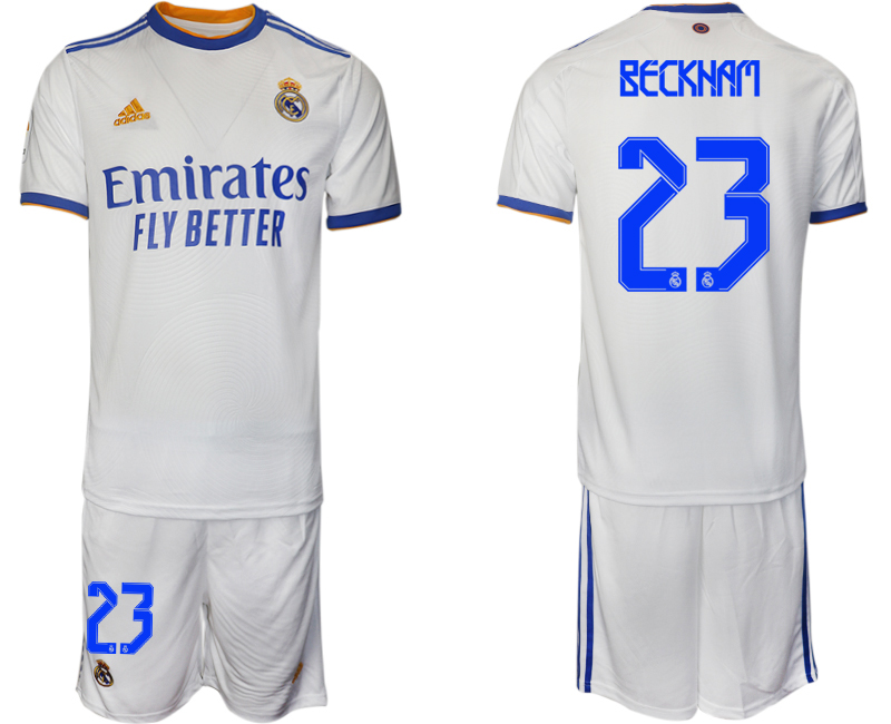 Men 2021-2022 Club Real Madrid home white #23 Soccer Jerseys1->real madrid jersey->Soccer Club Jersey
